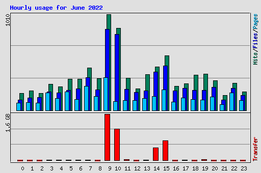 Hourly usage for June 2022